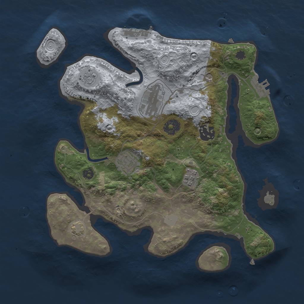Rust Map: Procedural Map, Size: 2800, Seed: 1421537888, 11 Monuments