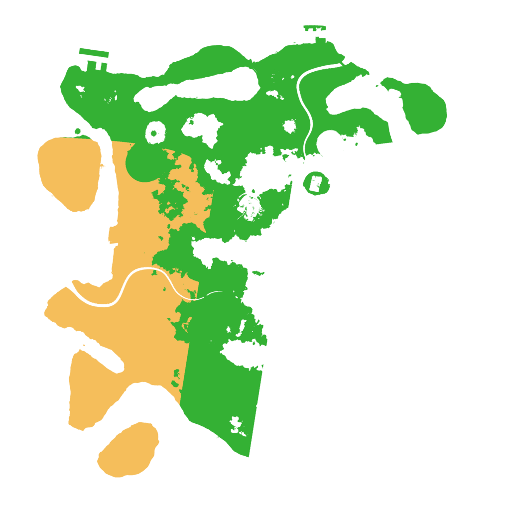 Biome Rust Map: Procedural Map, Size: 3500, Seed: 199180365
