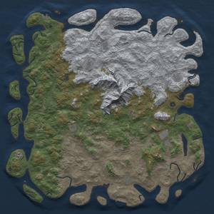 Thumbnail Rust Map: Procedural Map, Size: 6000, Seed: 2001843533, 18 Monuments