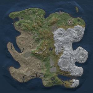 Thumbnail Rust Map: Procedural Map, Size: 3500, Seed: 932472345, 16 Monuments