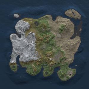 Thumbnail Rust Map: Procedural Map, Size: 3000, Seed: 1276998308, 10 Monuments