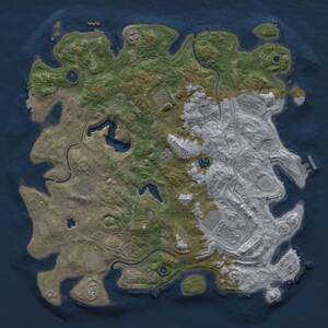 Thumbnail Rust Map: Procedural Map, Size: 4300, Seed: 236, 14 Monuments