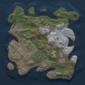 Thumbnail Rust Map: Procedural Map, Size: 3500, Seed: 1471414728, 16 Monuments