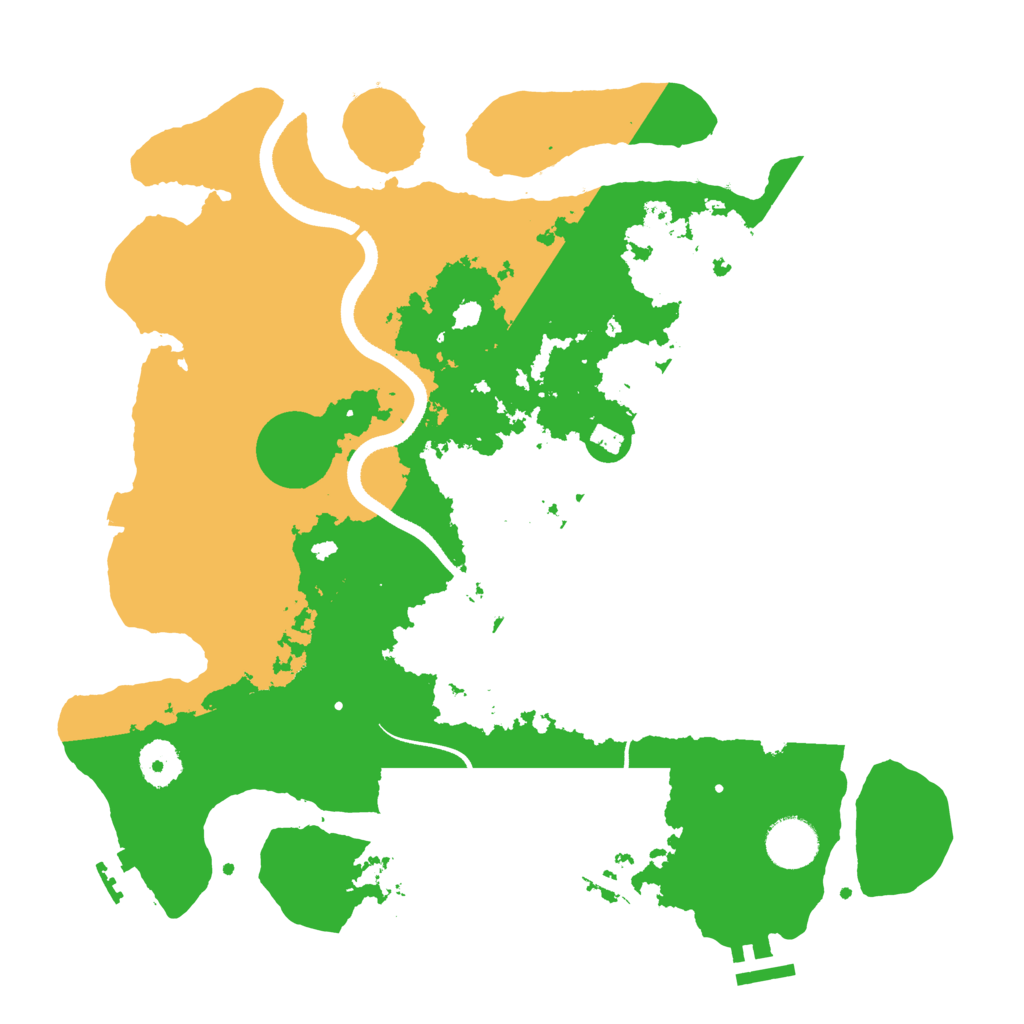 Biome Rust Map: Procedural Map, Size: 3500, Seed: 44799949