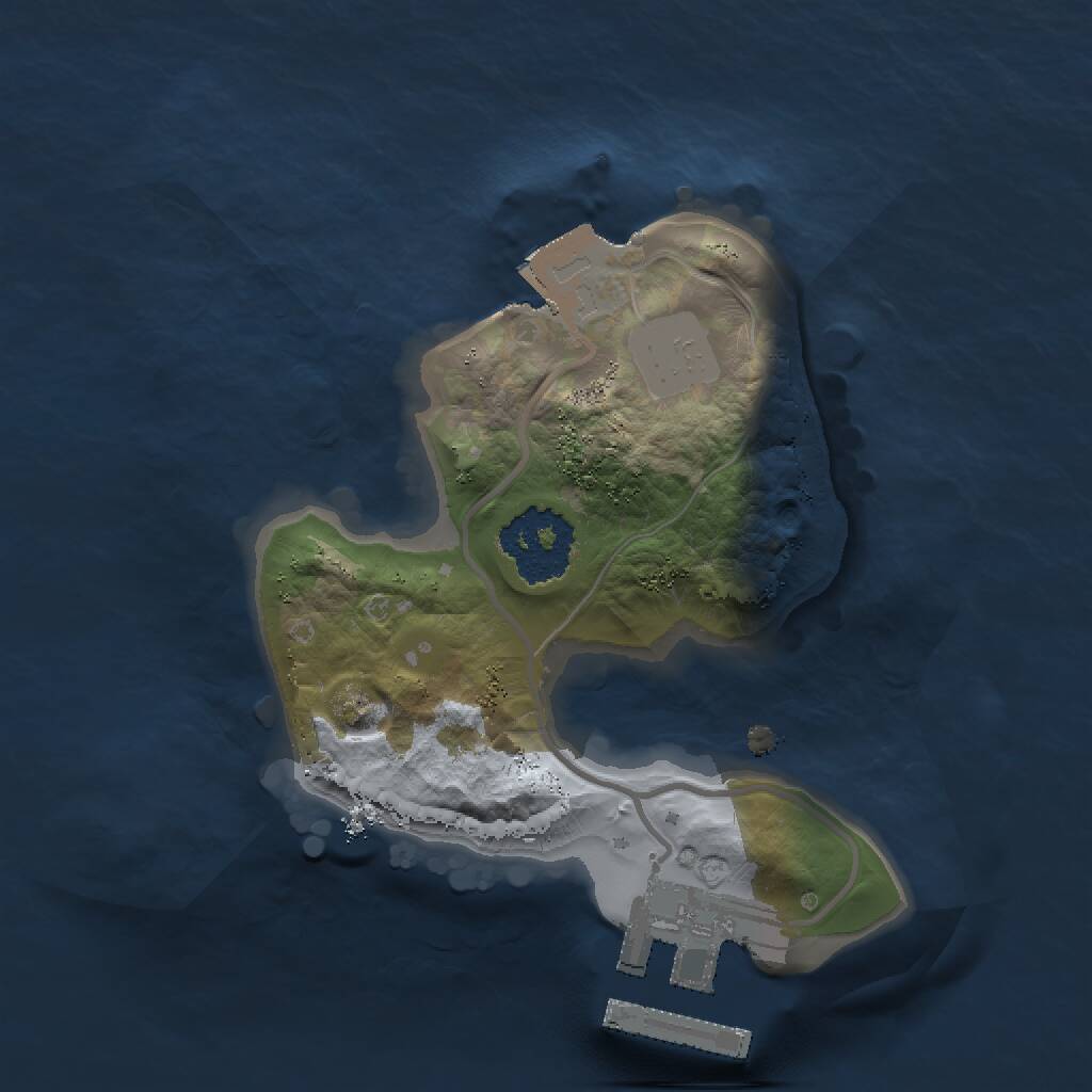 Rust Map: Procedural Map, Size: 1500, Seed: 1555163983, 2 Monuments