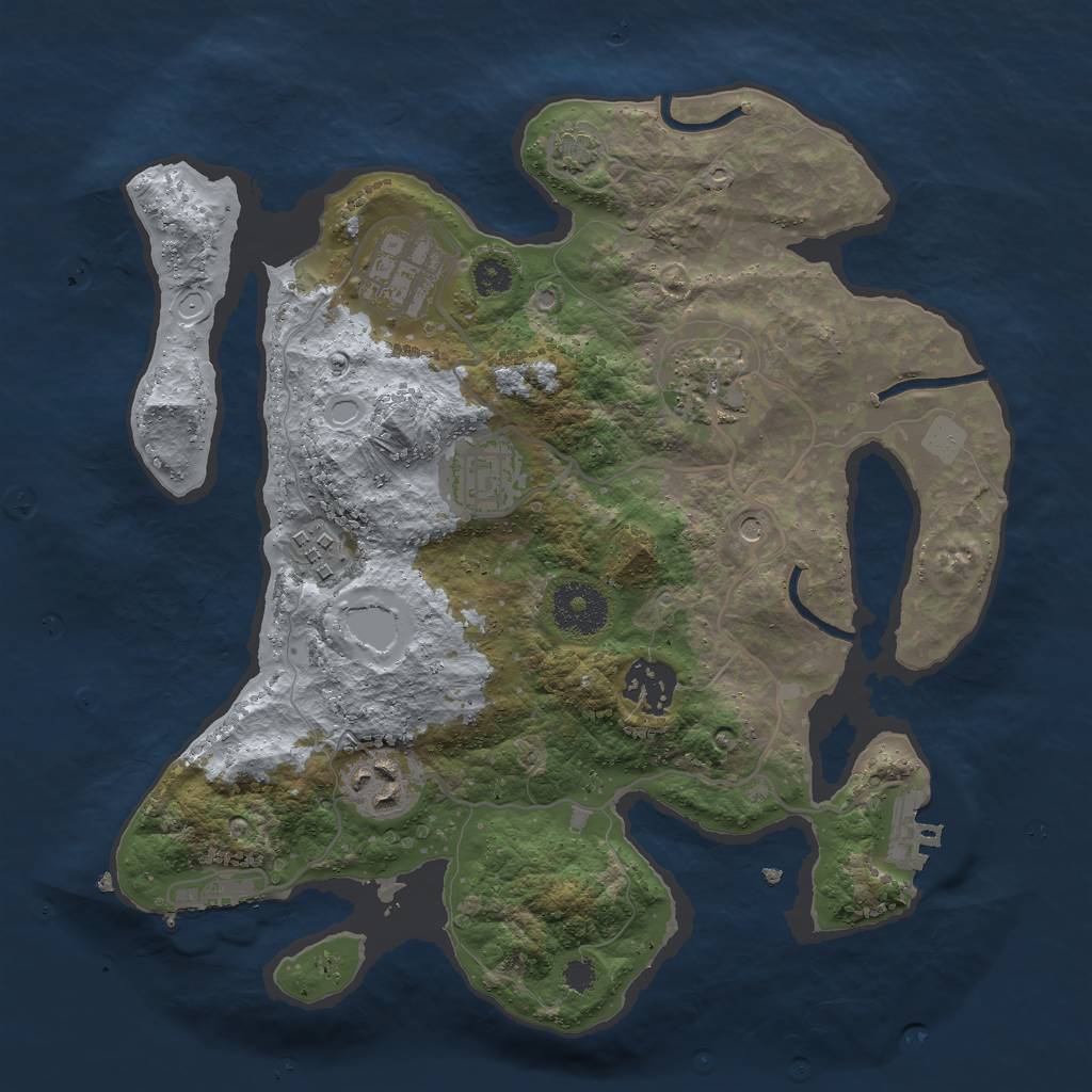 Rust Map: Procedural Map, Size: 3000, Seed: 1749649126, 12 Monuments
