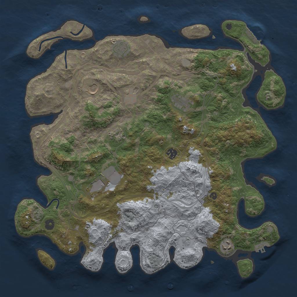Rust Map: Procedural Map, Size: 4250, Seed: 690506, 16 Monuments