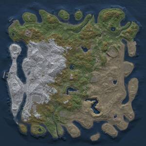 Thumbnail Rust Map: Procedural Map, Size: 4500, Seed: 330, 16 Monuments