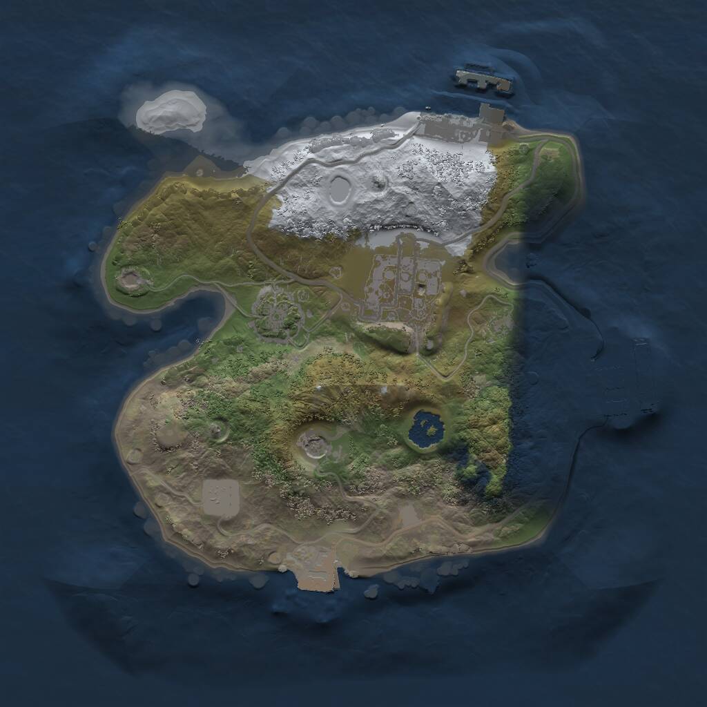 Rust Map: Procedural Map, Size: 1980, Seed: 8476574, 6 Monuments