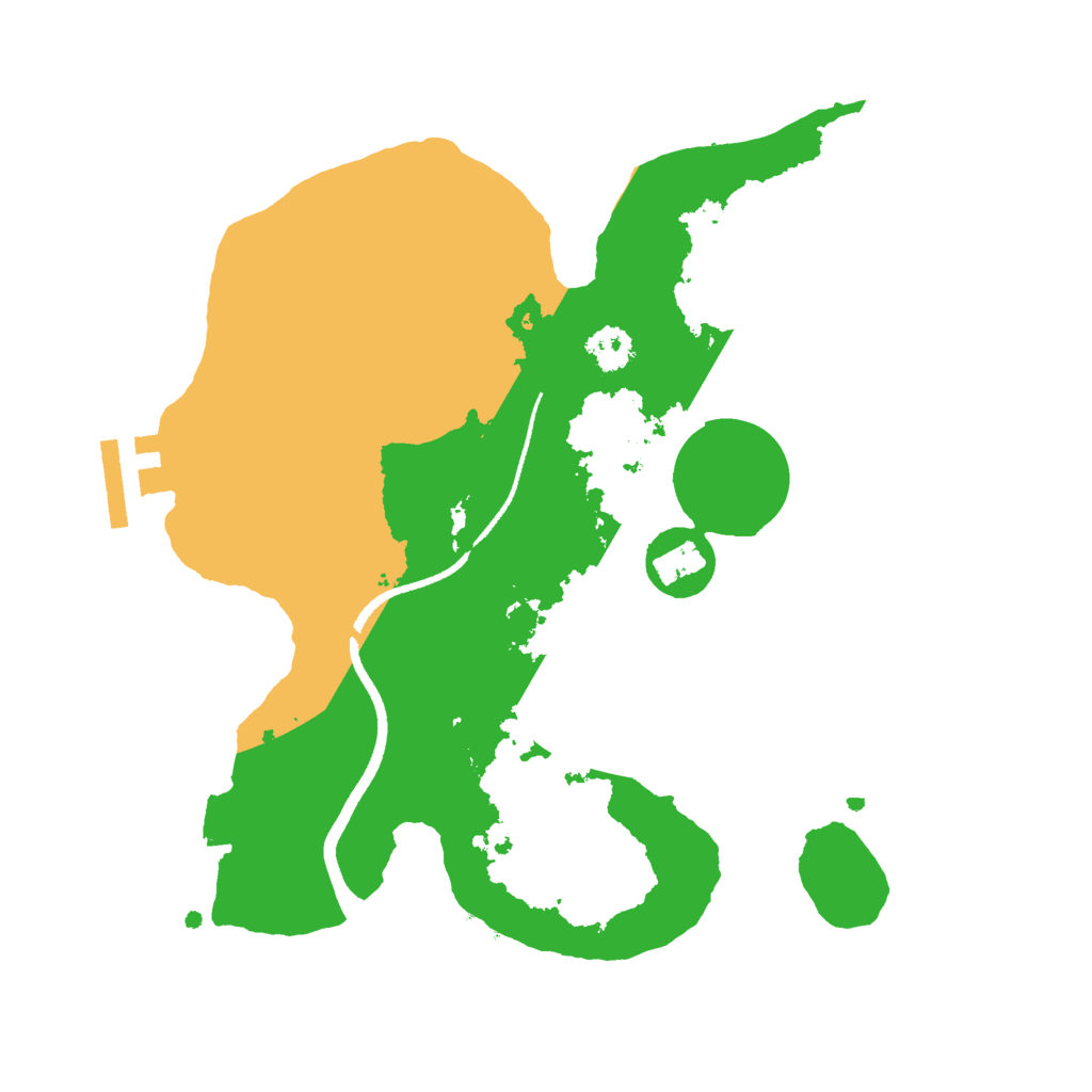 Biome Rust Map: Procedural Map, Size: 2500, Seed: 10713
