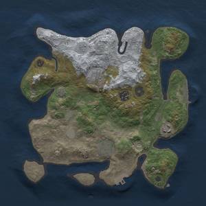 Thumbnail Rust Map: Procedural Map, Size: 3000, Seed: 266768, 11 Monuments