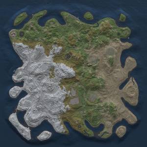 Thumbnail Rust Map: Procedural Map, Size: 4300, Seed: 233825, 18 Monuments