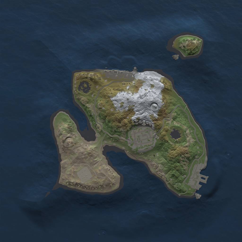 Rust Map: Procedural Map, Size: 2000, Seed: 65797245, 6 Monuments