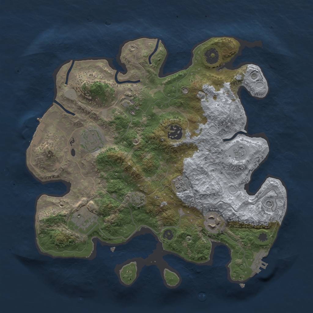 Rust Map: Procedural Map, Size: 3100, Seed: 202041112, 13 Monuments