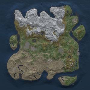 Thumbnail Rust Map: Procedural Map, Size: 3500, Seed: 276749320, 16 Monuments