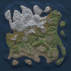 Thumbnail Rust Map: Procedural Map, Size: 3500, Seed: 628299052, 17 Monuments