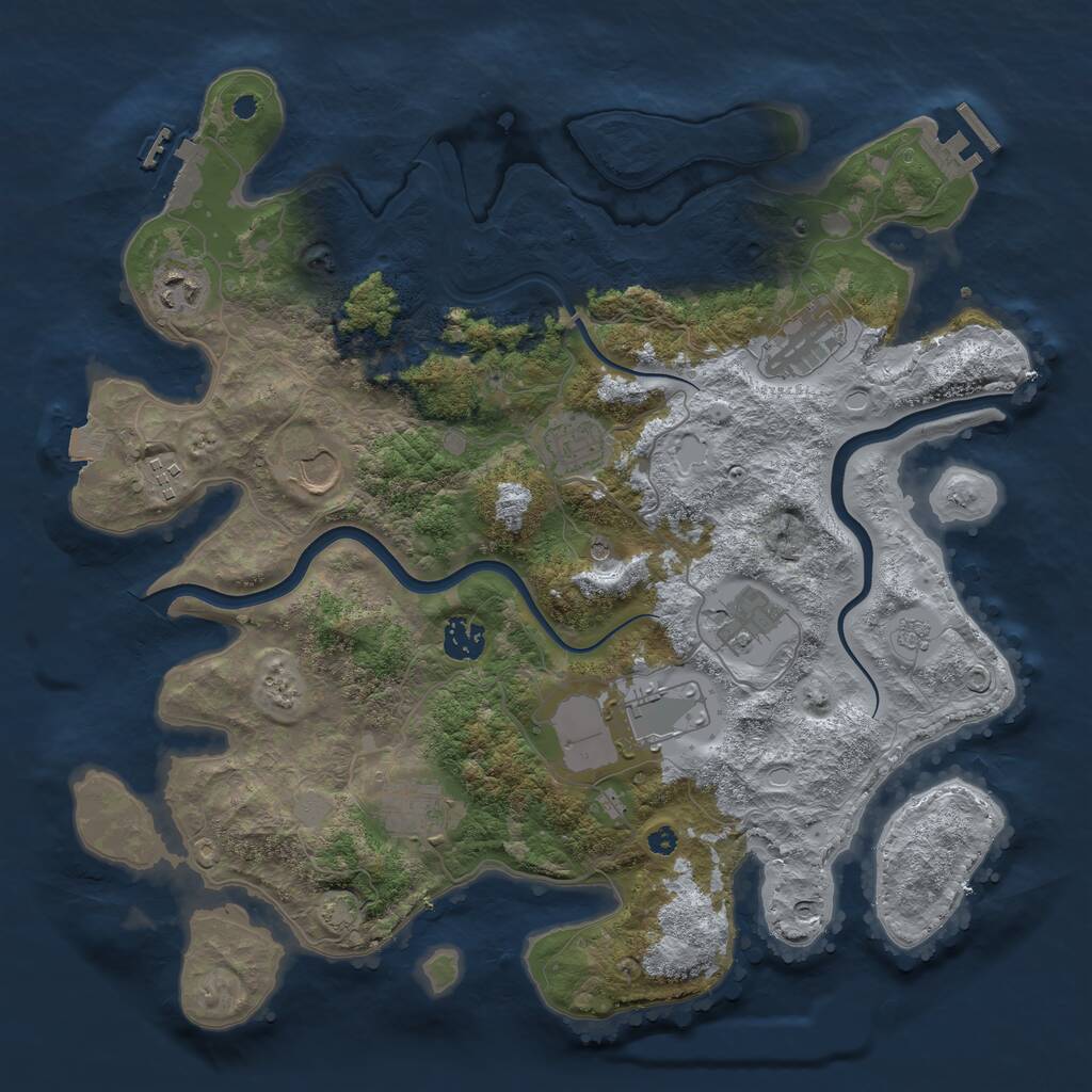 Rust Map: Procedural Map, Size: 3800, Seed: 202305101, 15 Monuments