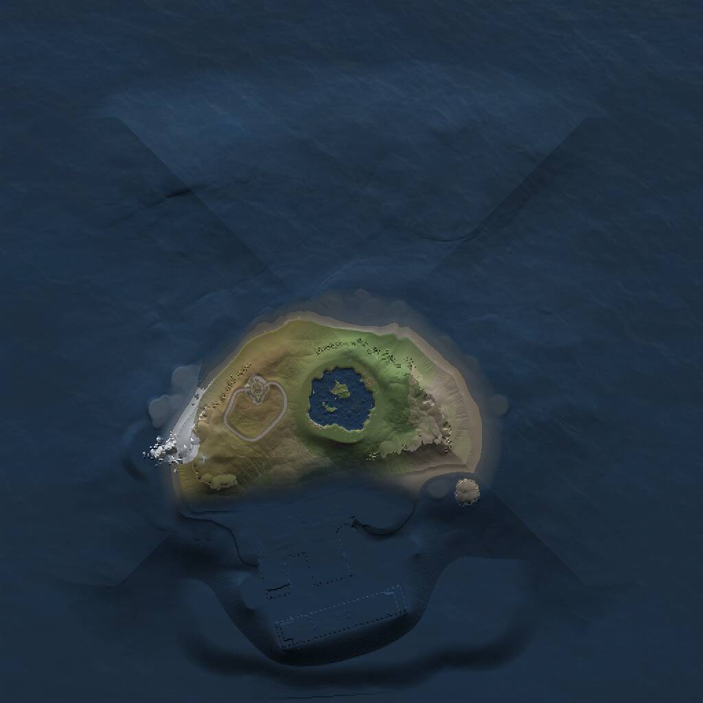 Rust Map: Procedural Map, Size: 1100, Seed: 1100, 2 Monuments