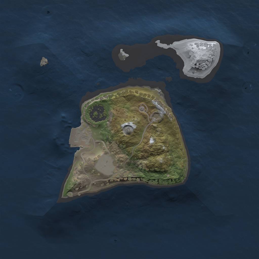 Rust Map: Procedural Map, Size: 1550, Seed: 333, 3 Monuments