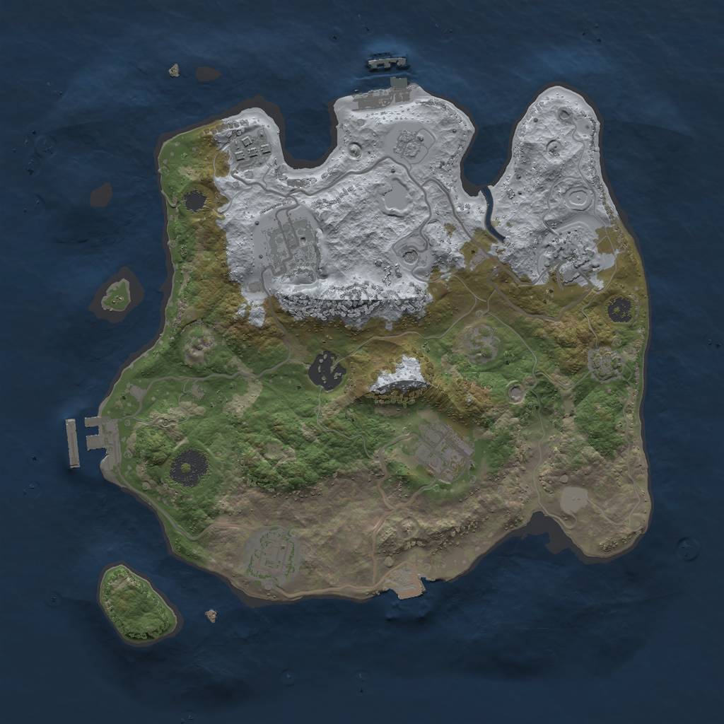 Rust Map: Procedural Map, Size: 3000, Seed: 8008132, 14 Monuments