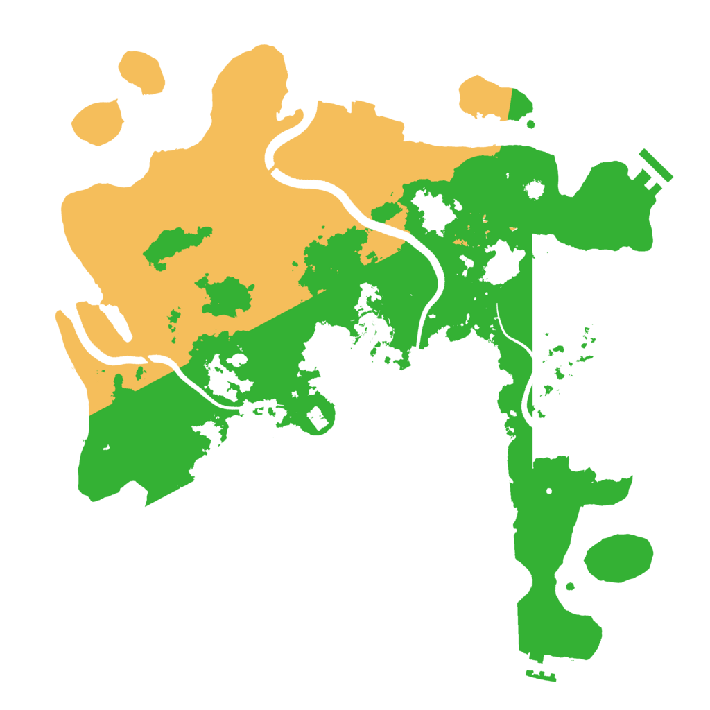 Biome Rust Map: Procedural Map, Size: 3500, Seed: 16109