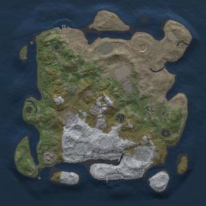 Thumbnail Rust Map: Procedural Map, Size: 3500, Seed: 1278936392, 17 Monuments