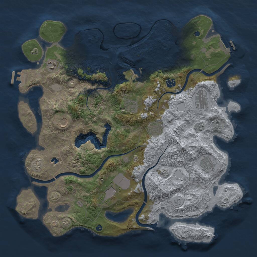Rust Map: Procedural Map, Size: 4004, Seed: 4206969, 15 Monuments