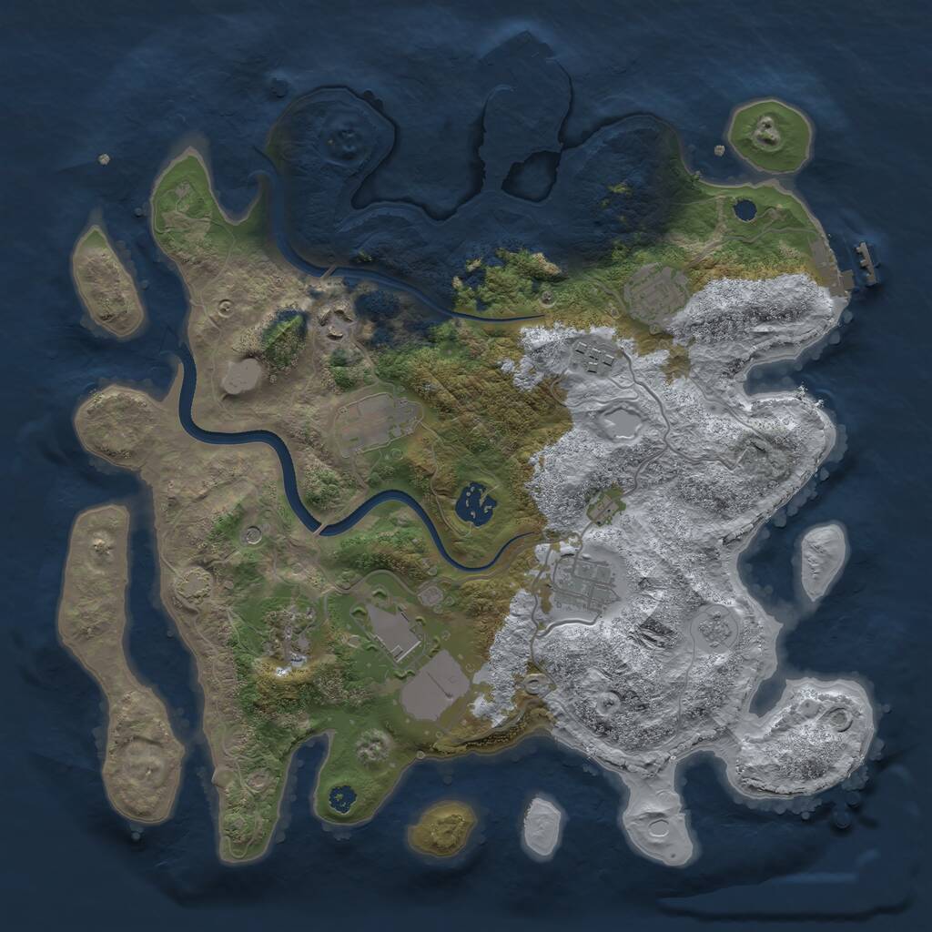 Rust Map: Procedural Map, Size: 3500, Seed: 1768695470, 14 Monuments