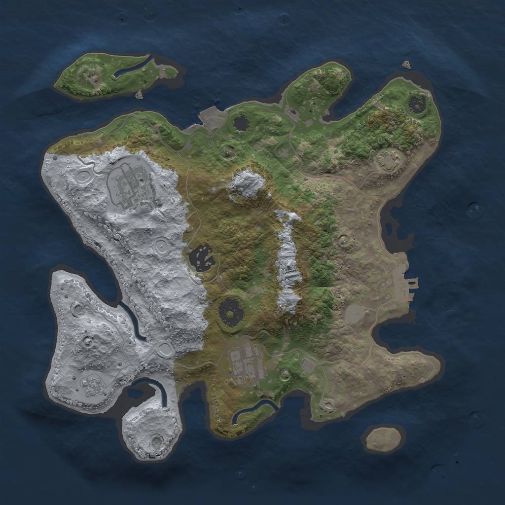 Rust Map: Procedural Map, Size: 2900, Seed: 21477076, 9 Monuments