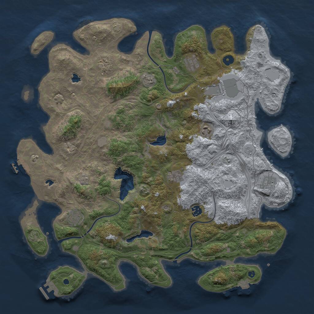 Rust Map: Procedural Map, Size: 4500, Seed: 9755795, 15 Monuments