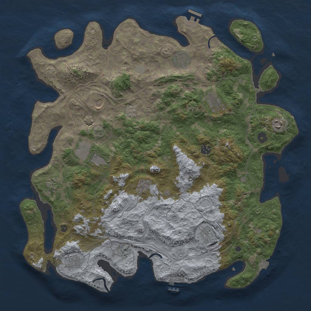 Rust Map: Procedural Map, Size: 4520, Seed: 181470166, 19 Monuments