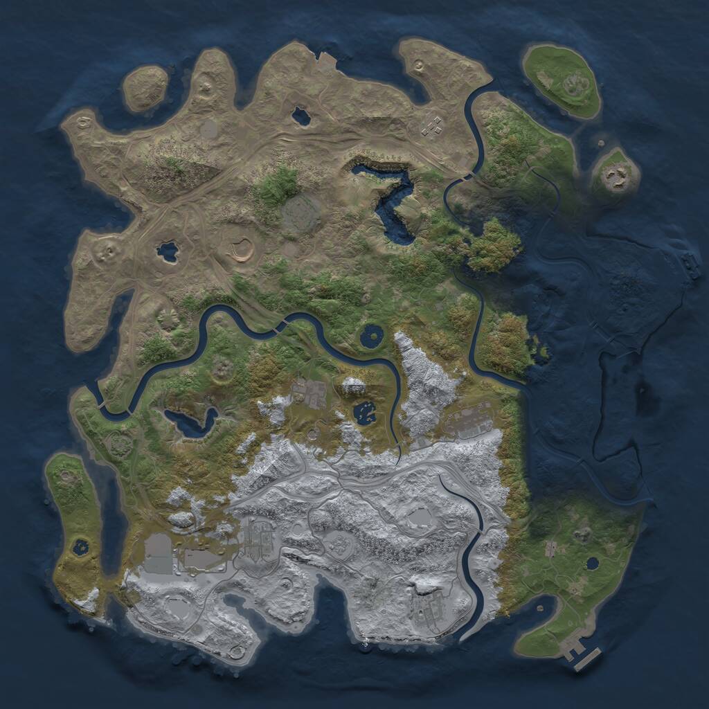 Rust Map: Procedural Map, Size: 4520, Seed: 181470166, 16 Monuments