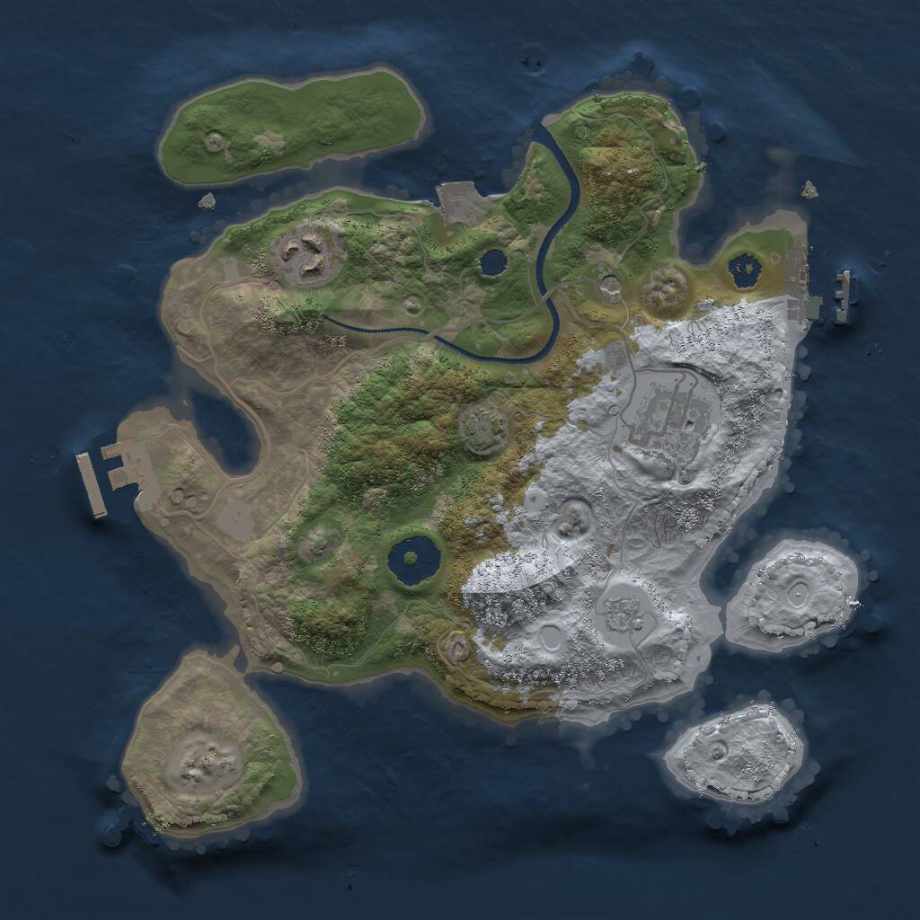 Rust Map: Procedural Map, Size: 2800, Seed: 2016, 8 Monuments