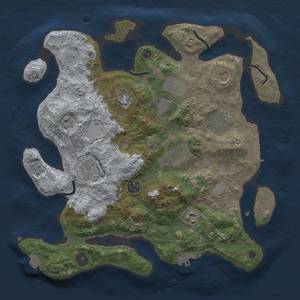 Thumbnail Rust Map: Procedural Map, Size: 3501, Seed: 1441133105, 17 Monuments