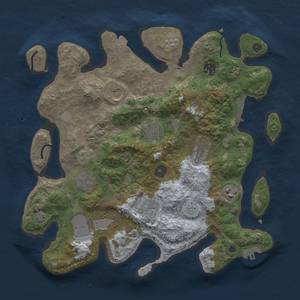 Thumbnail Rust Map: Procedural Map, Size: 3550, Seed: 64204209, 17 Monuments