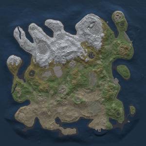 Thumbnail Rust Map: Procedural Map, Size: 3500, Seed: 484940, 17 Monuments