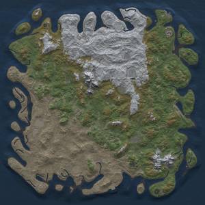 Thumbnail Rust Map: Procedural Map, Size: 6000, Seed: 10266, 18 Monuments