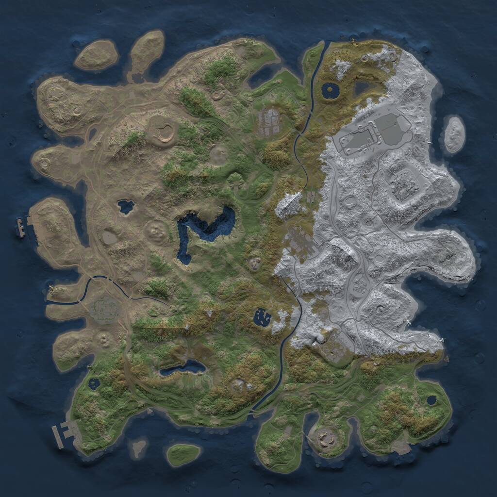 Rust Map: Procedural Map, Size: 4250, Seed: 1322086551, 15 Monuments