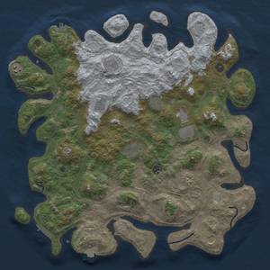 Thumbnail Rust Map: Procedural Map, Size: 4500, Seed: 40001, 18 Monuments