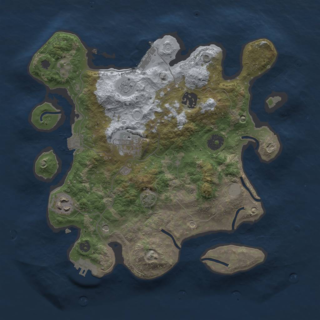 Rust Map: Procedural Map, Size: 3000, Seed: 5328976, 11 Monuments