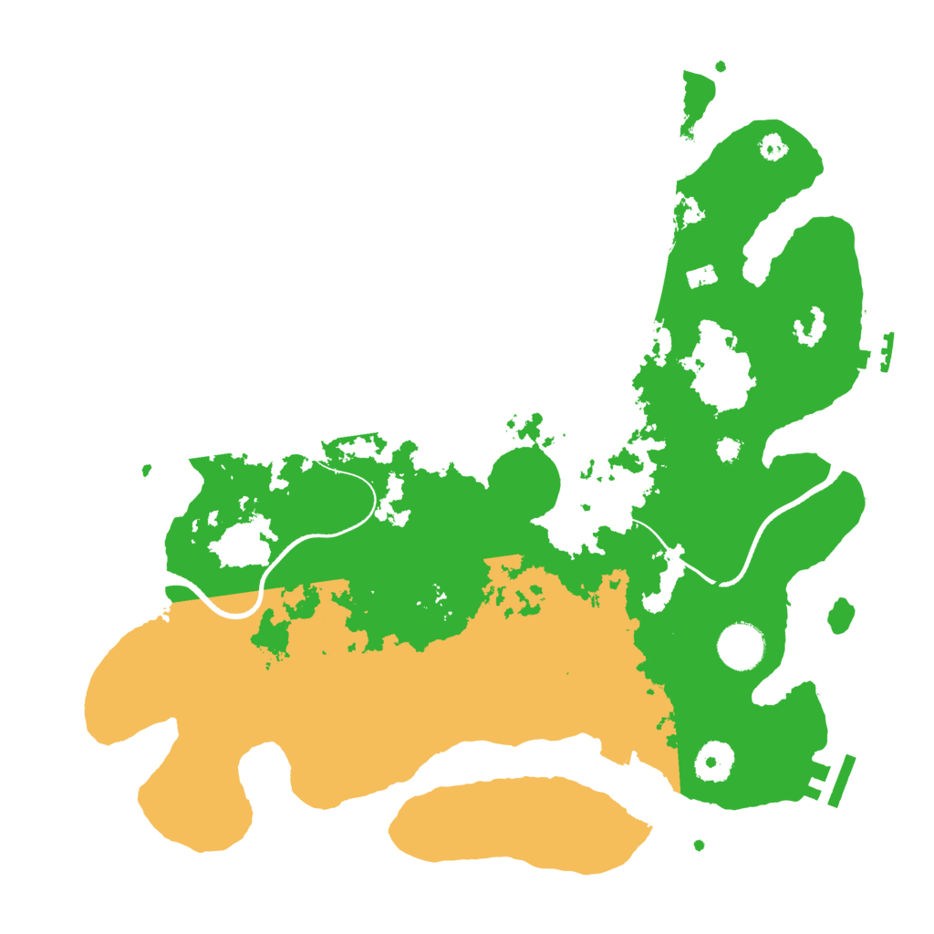Biome Rust Map: Procedural Map, Size: 3500, Seed: 1666925531