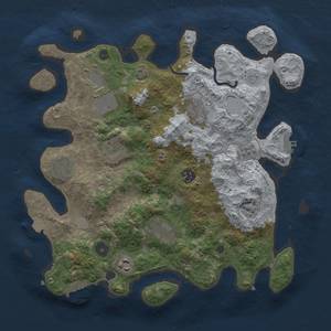 Thumbnail Rust Map: Procedural Map, Size: 3500, Seed: 2128546435, 16 Monuments