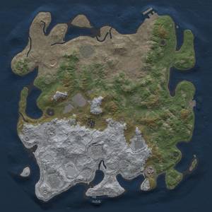 Thumbnail Rust Map: Procedural Map, Size: 4000, Seed: 962557367, 19 Monuments