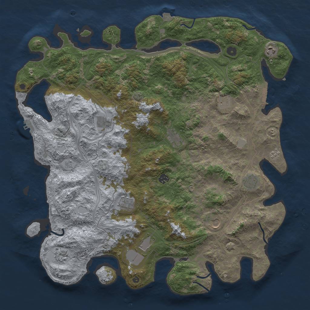 Rust Map: Procedural Map, Size: 4750, Seed: 100, 19 Monuments