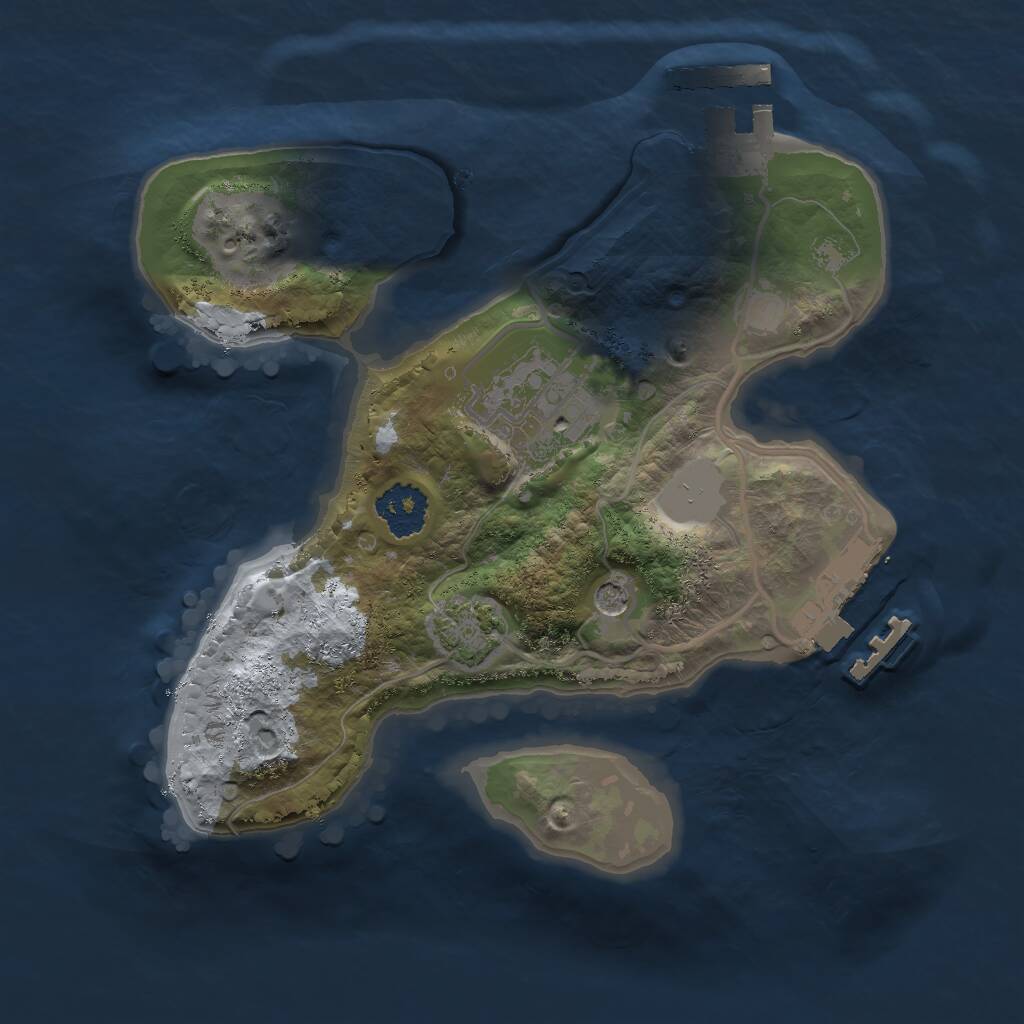 Rust Map: Procedural Map, Size: 2000, Seed: 691356646, 6 Monuments