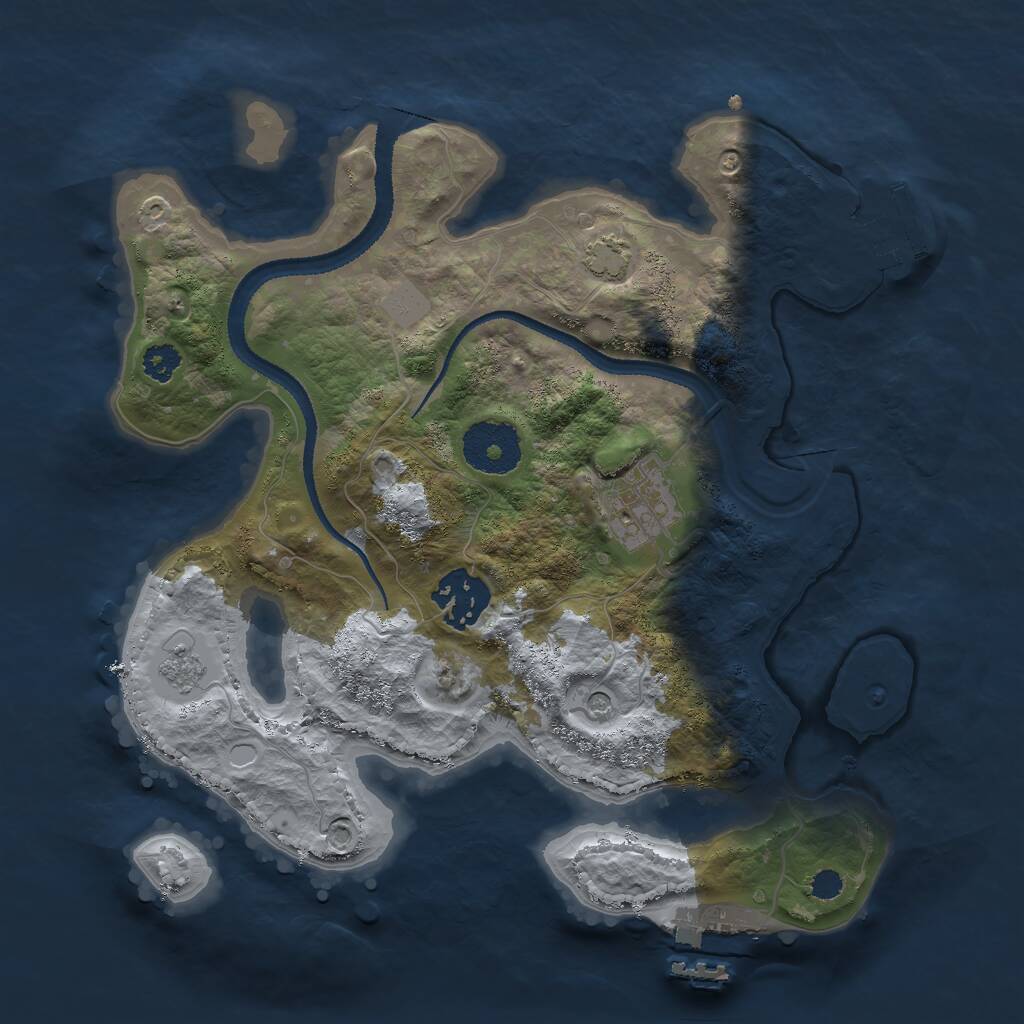 Rust Map: Procedural Map, Size: 2750, Seed: 481377426, 8 Monuments