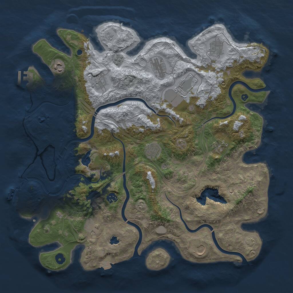 Rust Map: Procedural Map, Size: 4250, Seed: 15452437, 17 Monuments