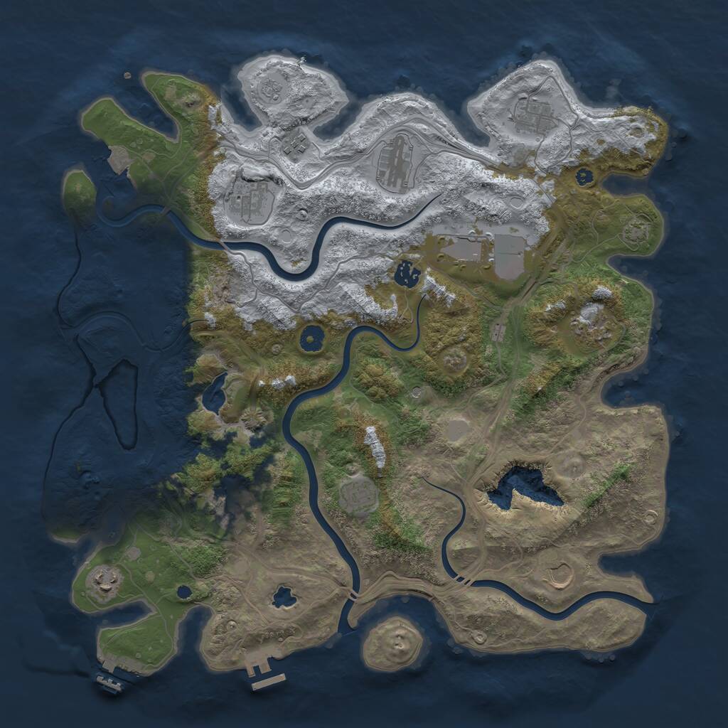 Rust Map: Procedural Map, Size: 4250, Seed: 15452437, 17 Monuments