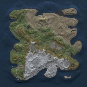 Thumbnail Rust Map: Procedural Map, Size: 3500, Seed: 1804146061, 16 Monuments