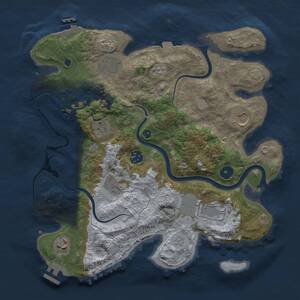 Thumbnail Rust Map: Procedural Map, Size: 3500, Seed: 1804146061, 14 Monuments